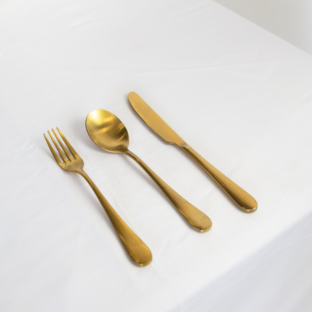 Matte Gold Cutlery Set