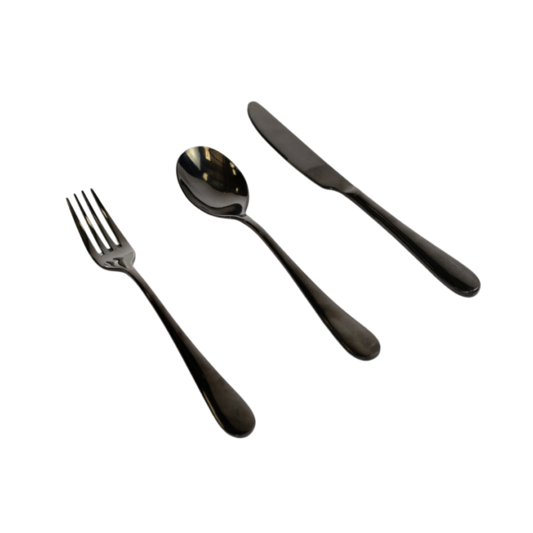 Polished Black Cutlery Set (2)