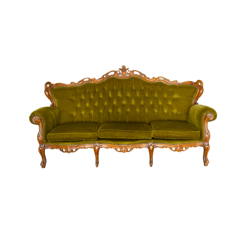 Vintage Lounge Suite - Mustard & Hunter Green - Image 3