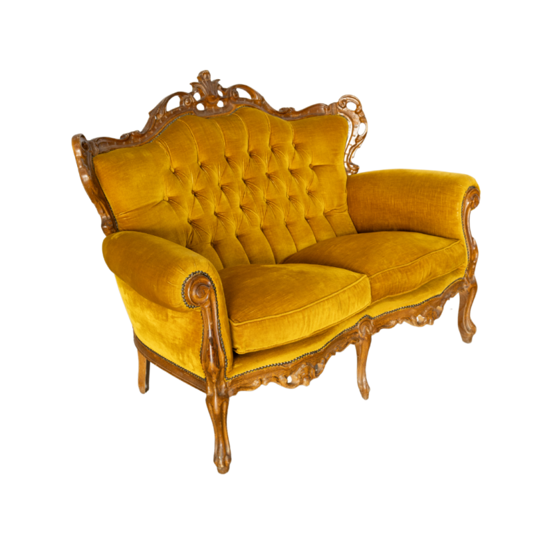Vintage Lounge Suite - Mustard & Hunter Green - Image 4