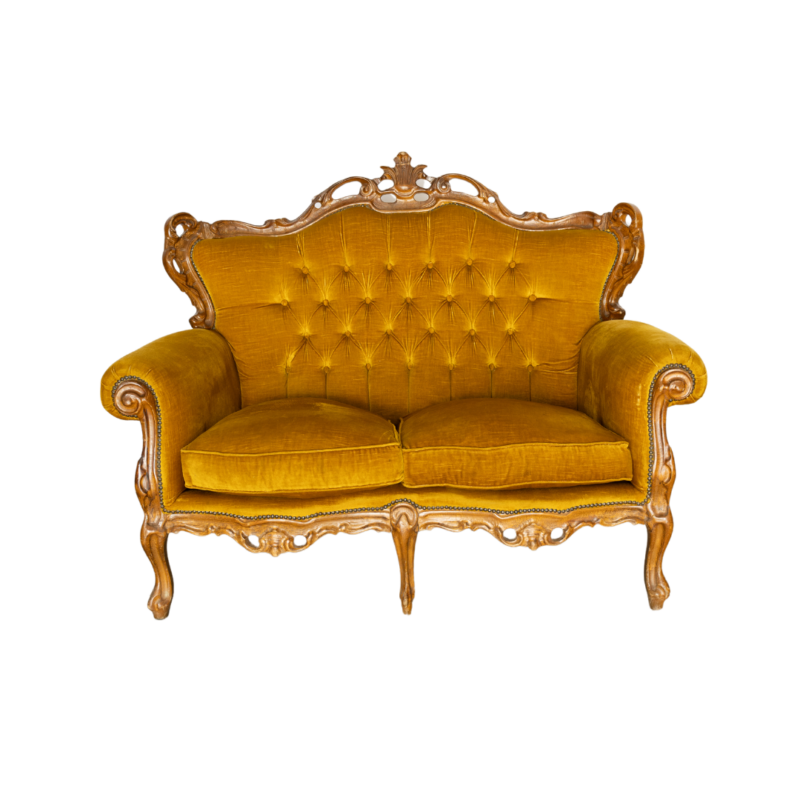 Vintage Lounge Suite - Mustard & Hunter Green - Image 5