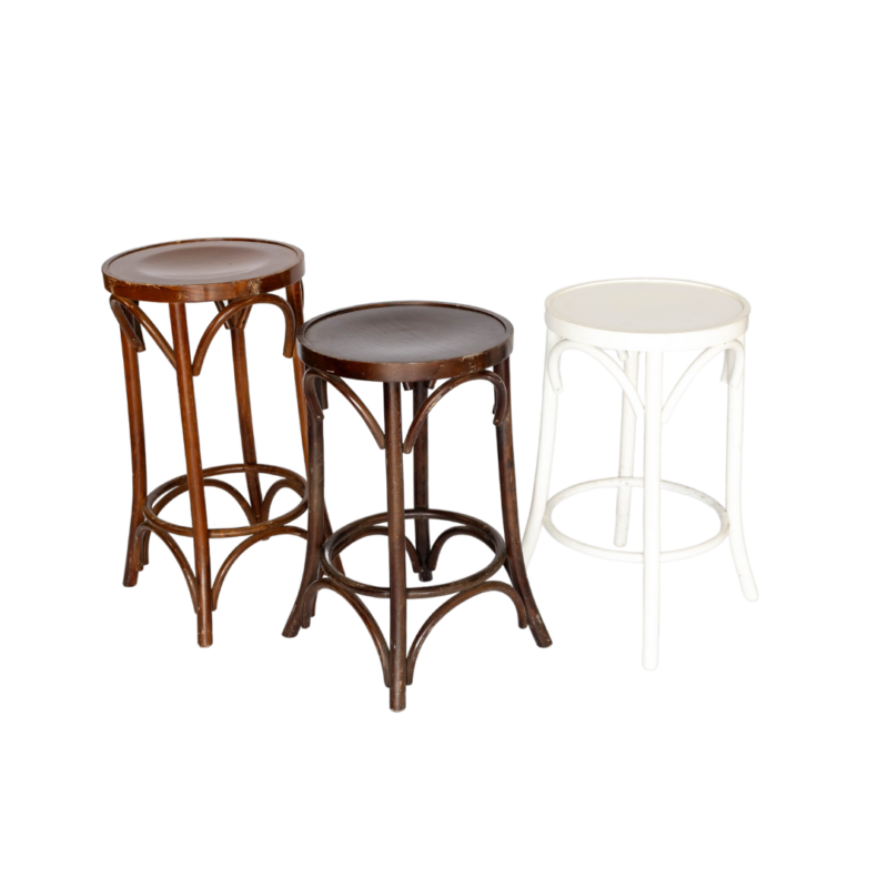 Bentwood Stool - White - Image 4