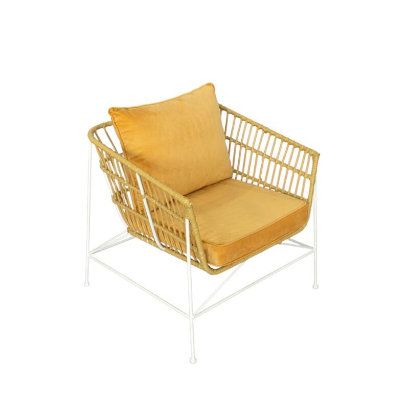 Wicker Lounge Suite - Orange - Image 2