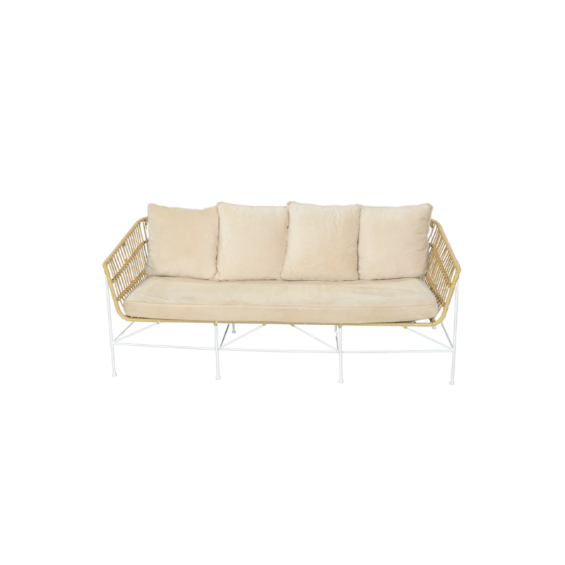 Wicker Lounge Suite - Champagne - Image 2
