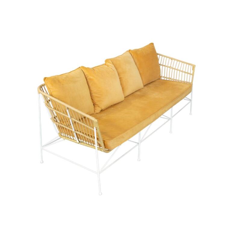 Wicker Lounge Suite - Orange - Image 4