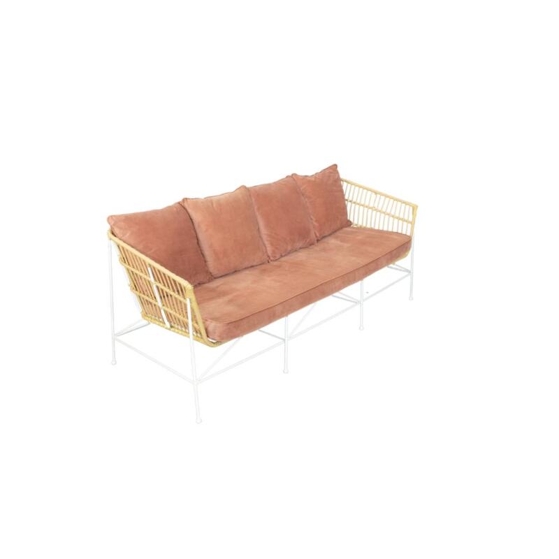 Wicker Lounge Suite - Pink - Image 4