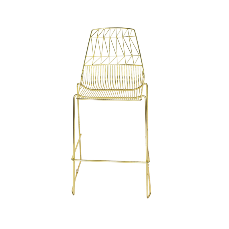 Bertoia Wire Bar Stool - Gold - Image 2