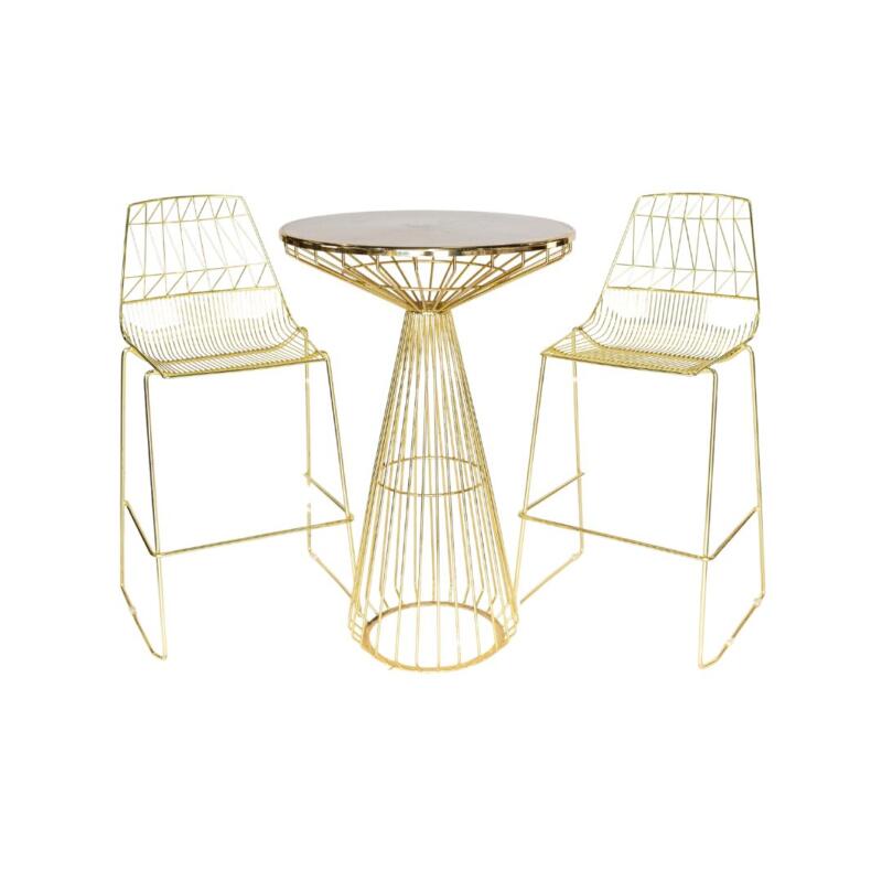 Wire Bar Table - Gold - Image 2