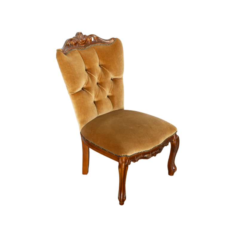 Vintage Velvet Chair - Caramel - Image 2