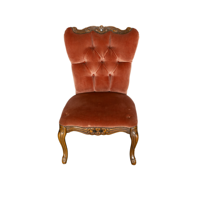 Vintage Velvet Chair - Rouge Pink