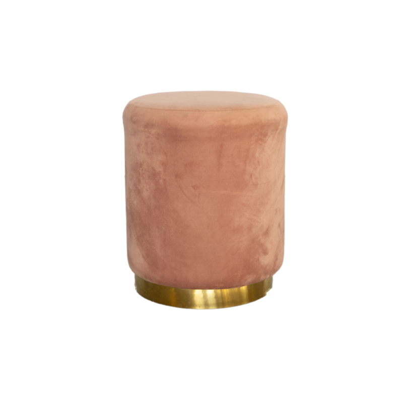 Velvet Pouf - Soft Pink