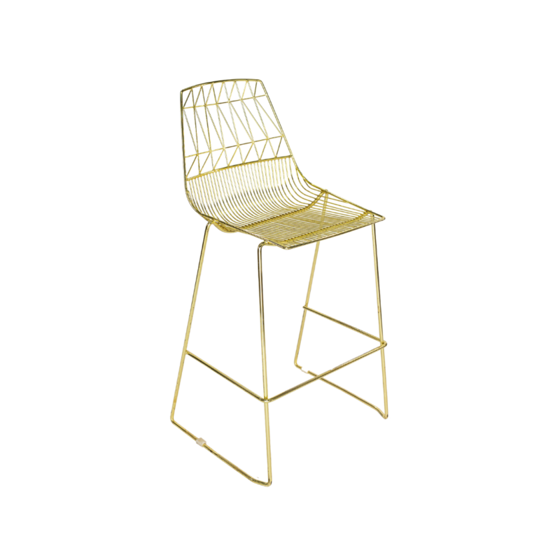Bertoia Wire Bar Stool - Gold