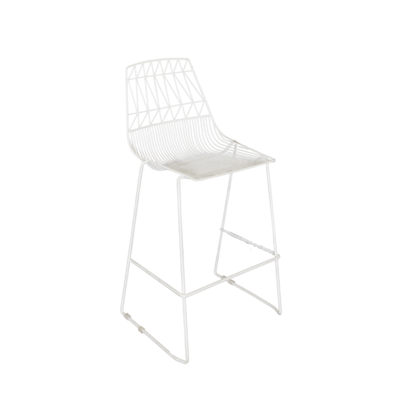 Bertoia Wire Bar Stool - White