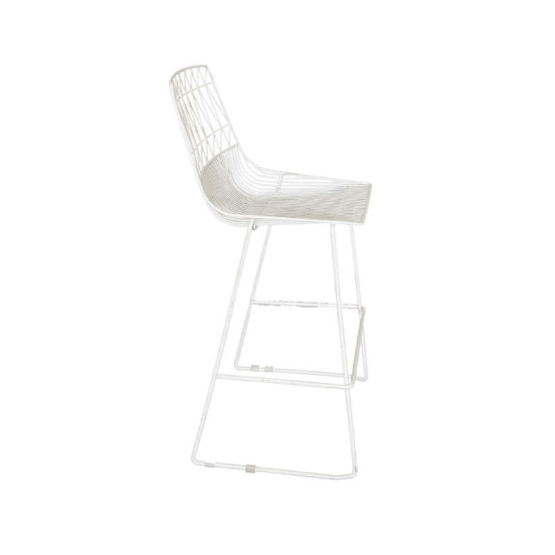 Bertoia Wire Bar Stool - White - Image 4