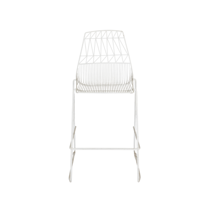 Bertoia Wire Bar Stool - White - Image 2