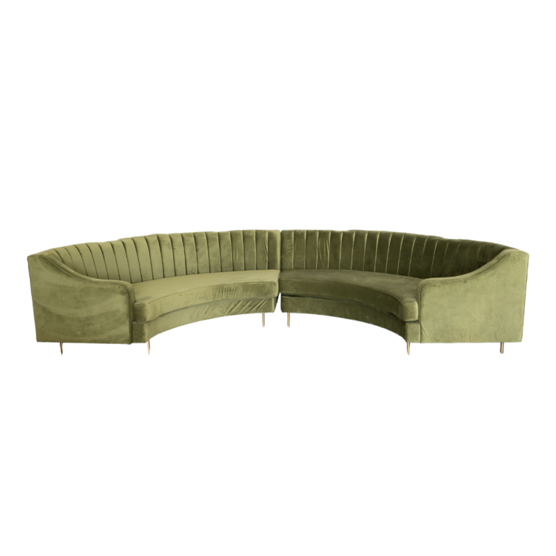 Lola Round Lounge - Moss Green