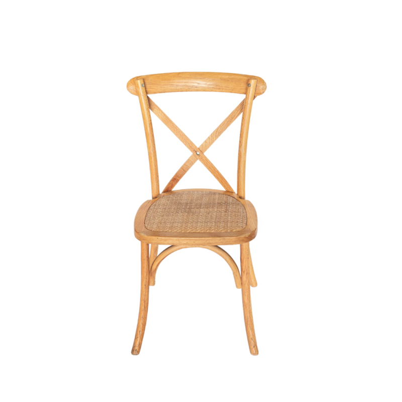 Cross Back Dining Chair - Solid Oak (indoor) - Image 2