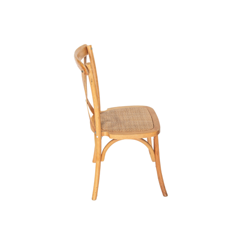 Cross Back Dining Chair - Solid Oak (indoor) - Image 4
