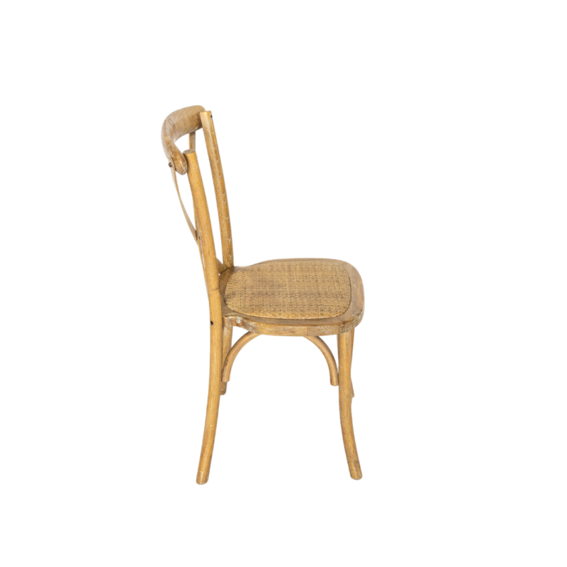 Cross Back Dining Chair - Provincial Oak (indoor) - Image 4