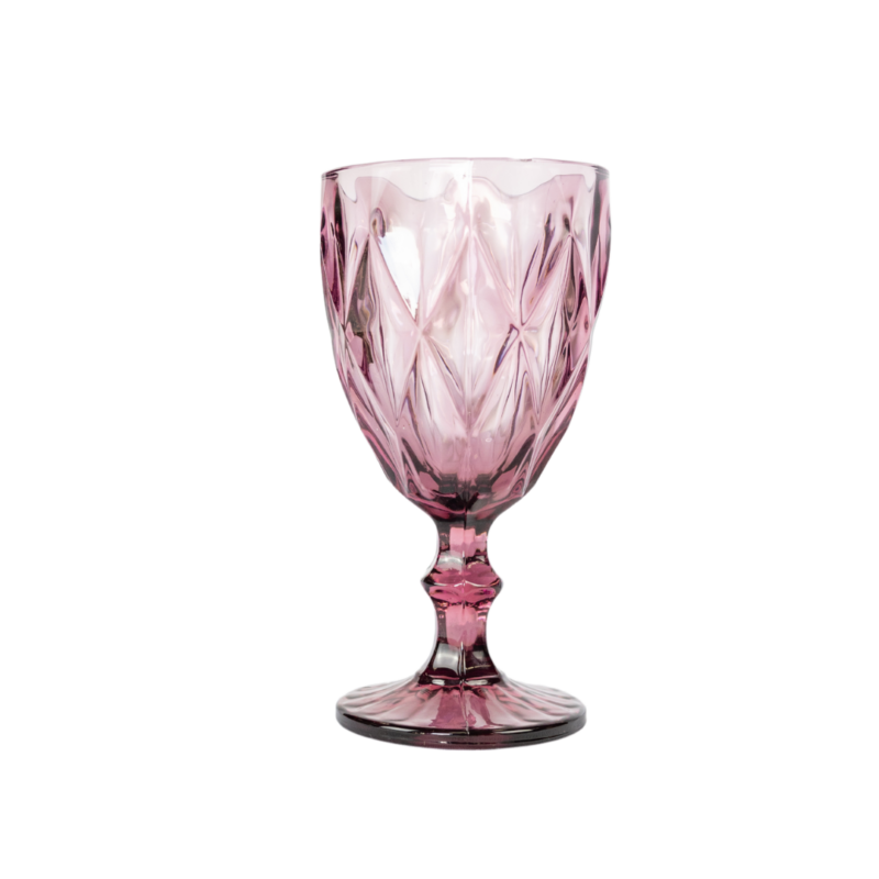 Embossed Coloured Goblets - Large Purple