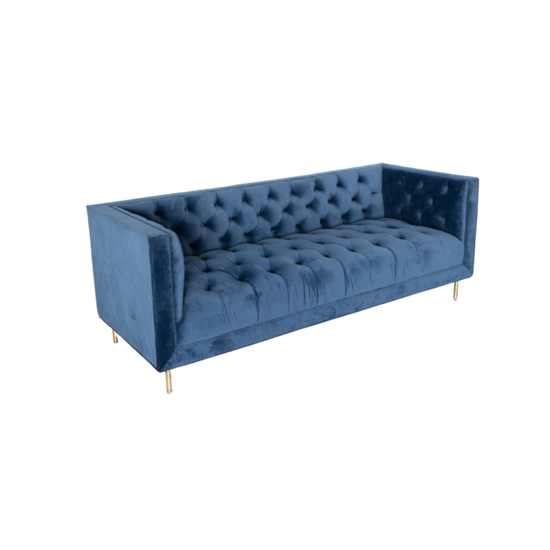 Chesterfield Velvet Lounge - Cobalt Blue