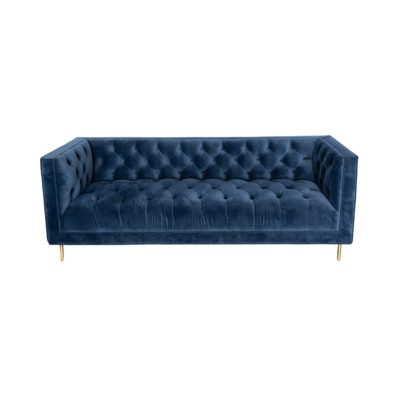 Chesterfield Velvet Lounge - Cobalt Blue - Image 2