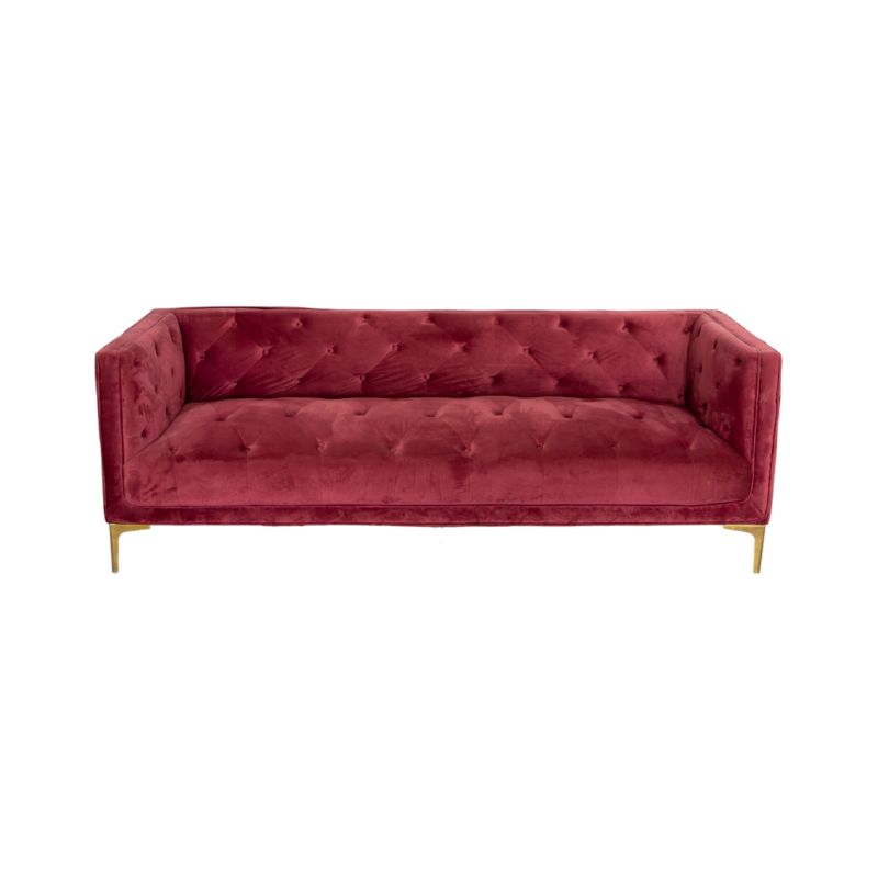 Chesterfield Velvet Lounge - Magenta - Image 2