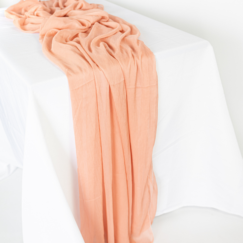 Chiffon Table Runner - Coral