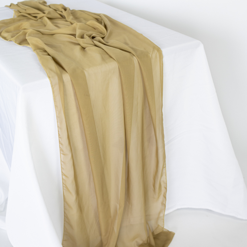 Chiffon Table Runner - Olive