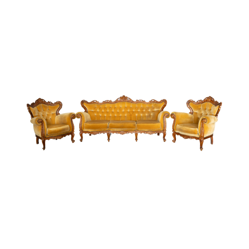 Vintage Lounge Suite - Light Caramel