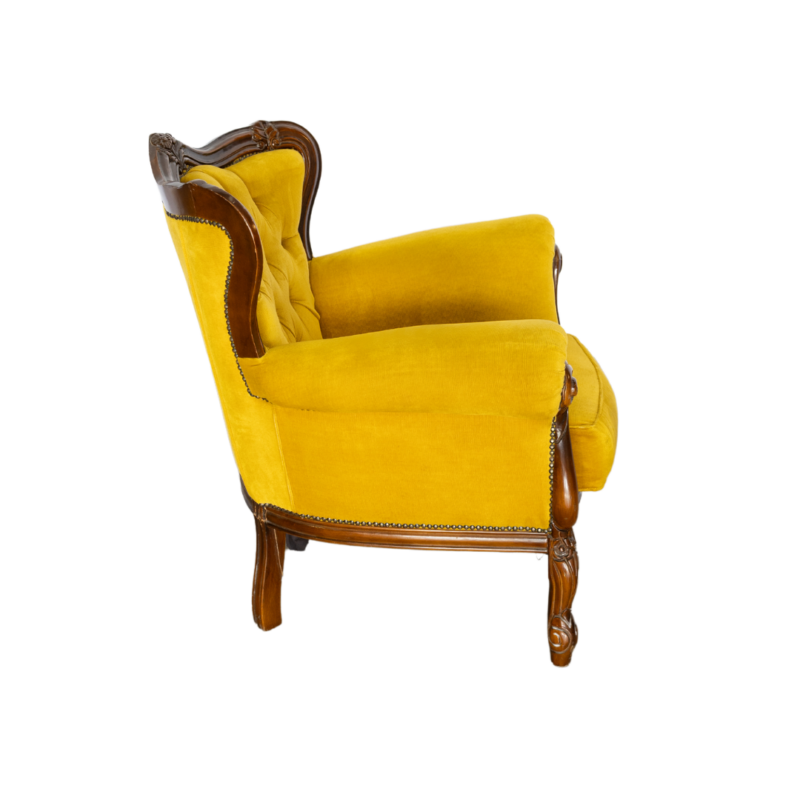 Vintage Wingback Armchair - Golden - Image 2