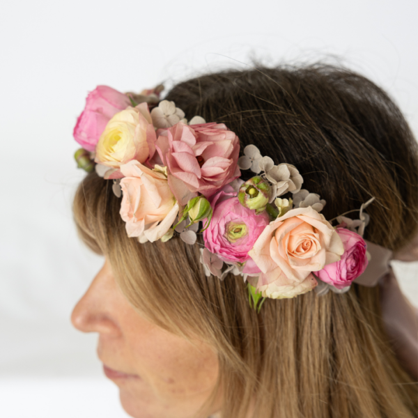 Power Pink Flower Crown