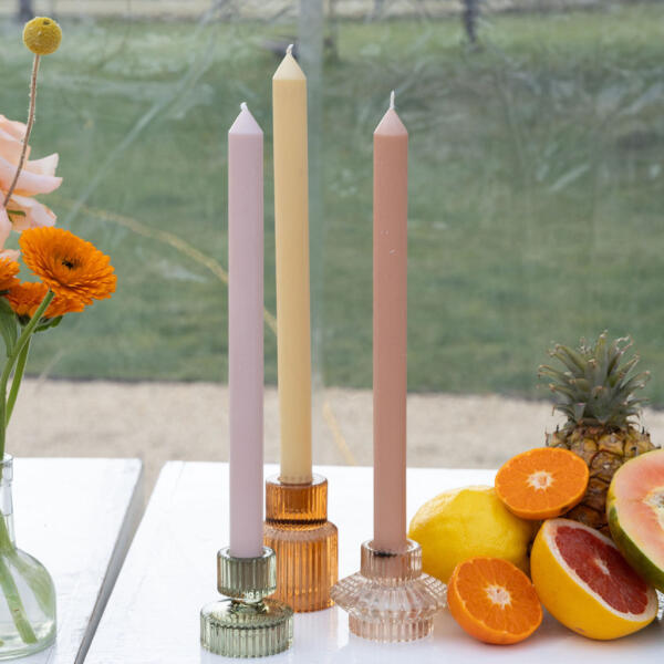 Pillar Candles - Glass & Marble Holders
