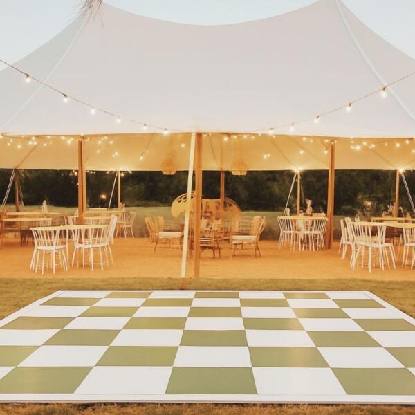 Dancefloor - Checkered Green & White