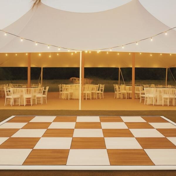 Dancefloor - Checkered Timber & White