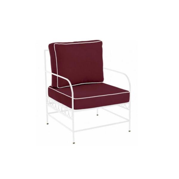 Amalfi Single Seater w/burgundy cushion