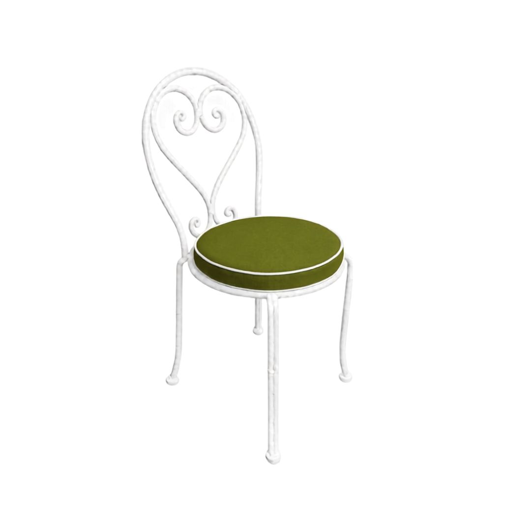 Amalfi Chair Green w/white trim