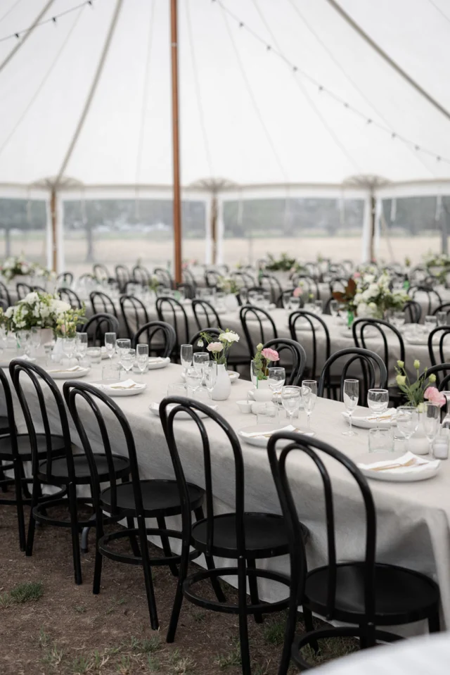Our black bentwood chairs with vintage embossed seats are a real style statement and an oh so beautiful addition to any wedding or event style that aims to bring a touch of elegance or mood. 
*
Pair these gorgeous chairs with flax or soft grey linen upon your table top to bring a softened look to your tablescape design.
*
*
*
Photography @_studiobeloved
Styling/Coordination @byplush_
Beauty @thebeautybasementco
Celebrant @kahanicelebrant
Styling @alexandramay_interiors
Bar @havanacaravanbar
Marquee & Furniture @elderberryevents_
MUA @claire__gourlay
Dress @soho_bride
Entertainment @thewhitetree